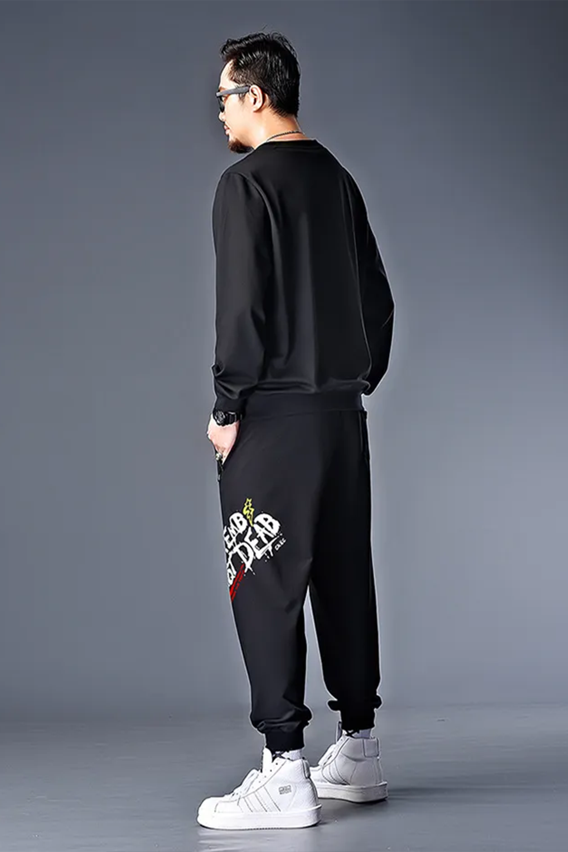 BOLTACTIVE™ MaxEase Printed Tracksuit – Plus Size Men’s Sweat Set