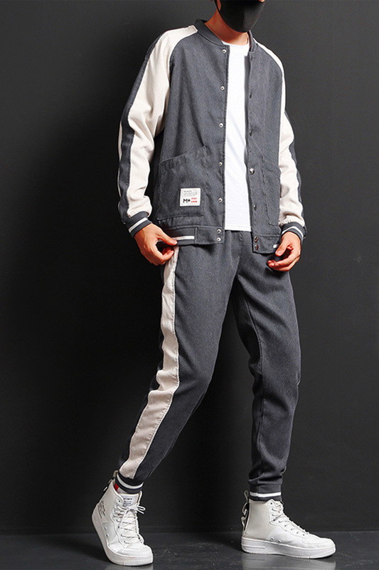 BOLTA™ Urban Corduroy Sweater Suit – Men’s Casual Sports Jacket & Pants Set