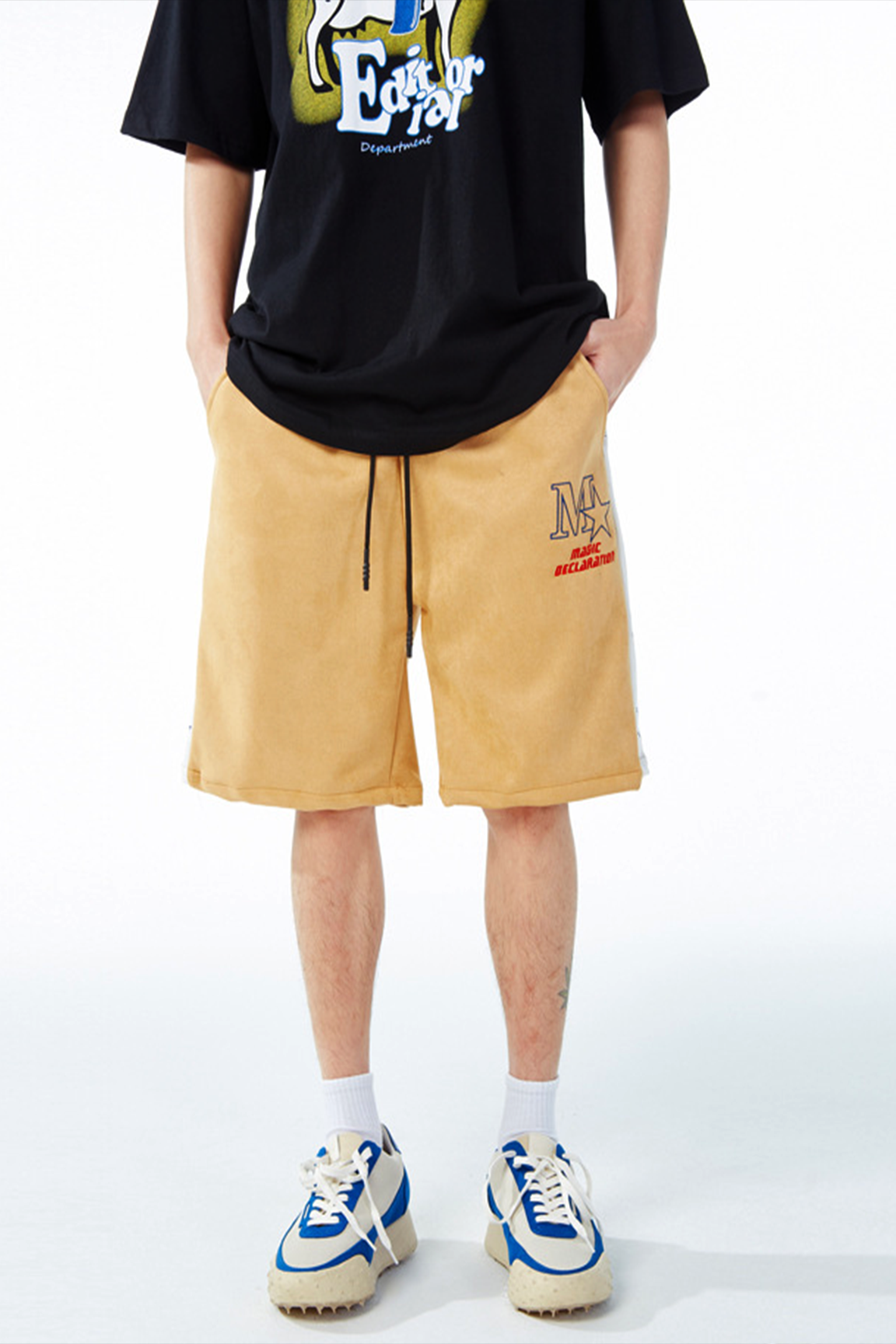 BOLTACTIVE™ StarFlex Embroidered Hip-Hop Shorts - Men’s Loose Trend Shorts