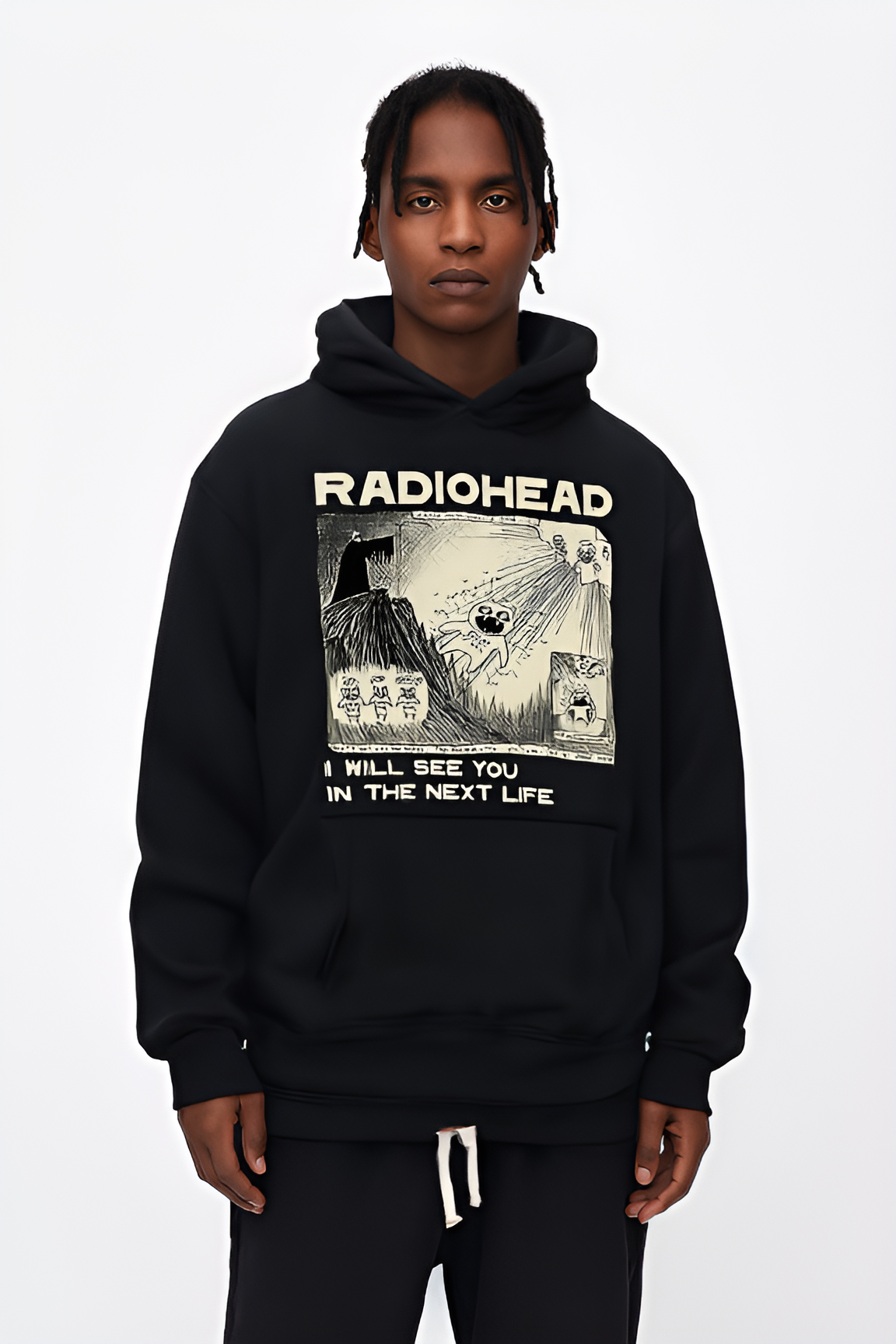 BOLTACTIVE™ RetroWave Radiohead Hoodie – Vintage Oversized Fit