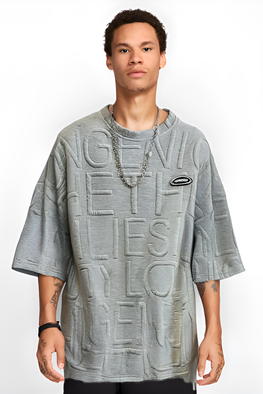 BOLTACTIVE™ RetroScript 3D Tee – Men’s Oversized Summer T-Shirt