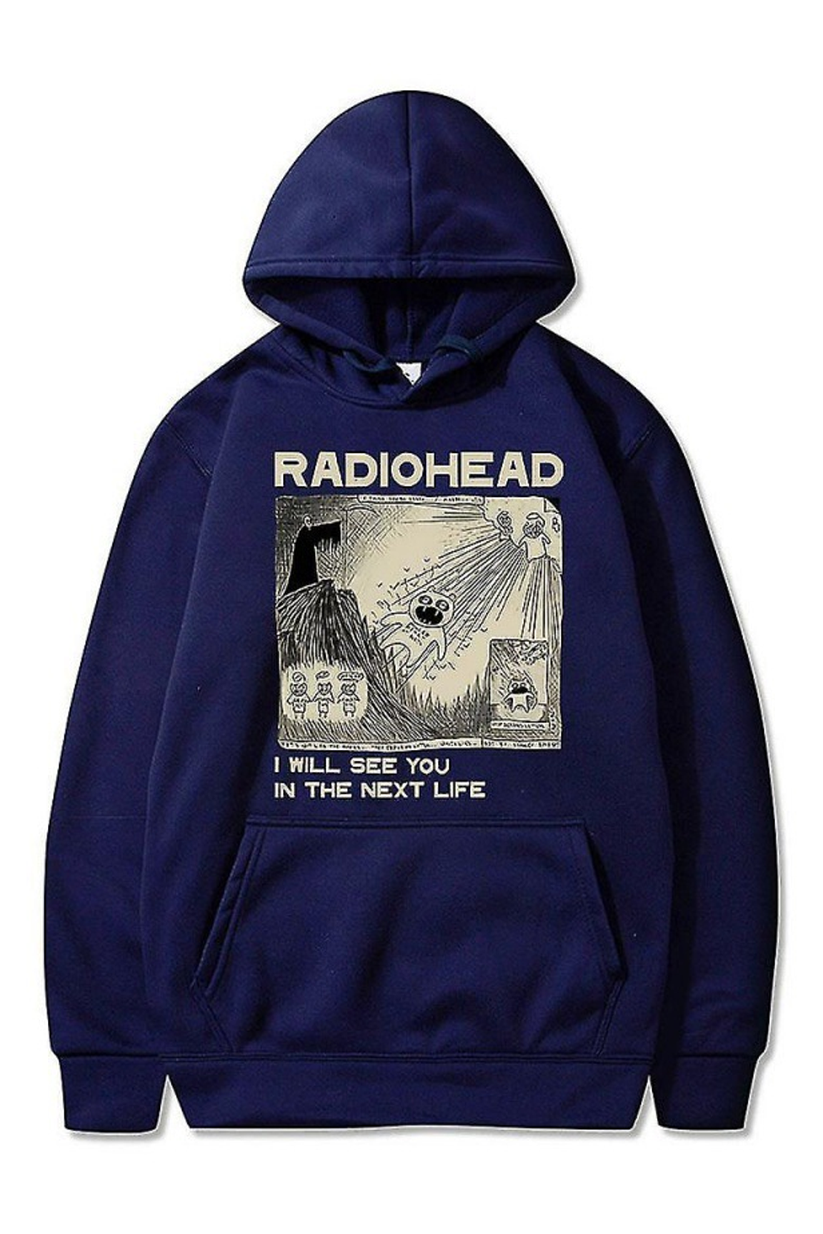 BOLTACTIVE™ RetroWave Radiohead Hoodie – Vintage Oversized Fit