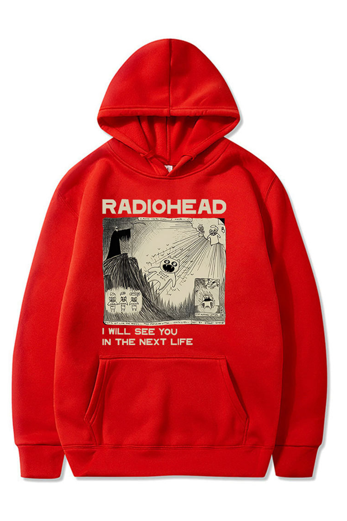 BOLTACTIVE™ RetroWave Radiohead Hoodie – Vintage Oversized Fit
