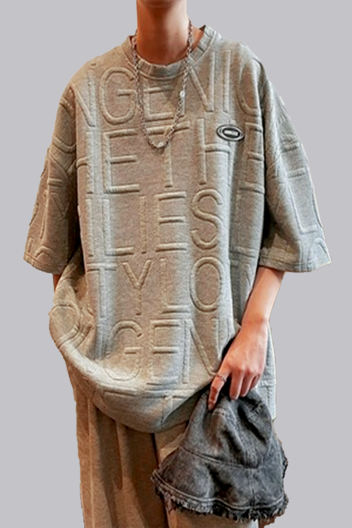 BOLTACTIVE™ RetroScript 3D Tee – Men’s Oversized Summer T-Shirt