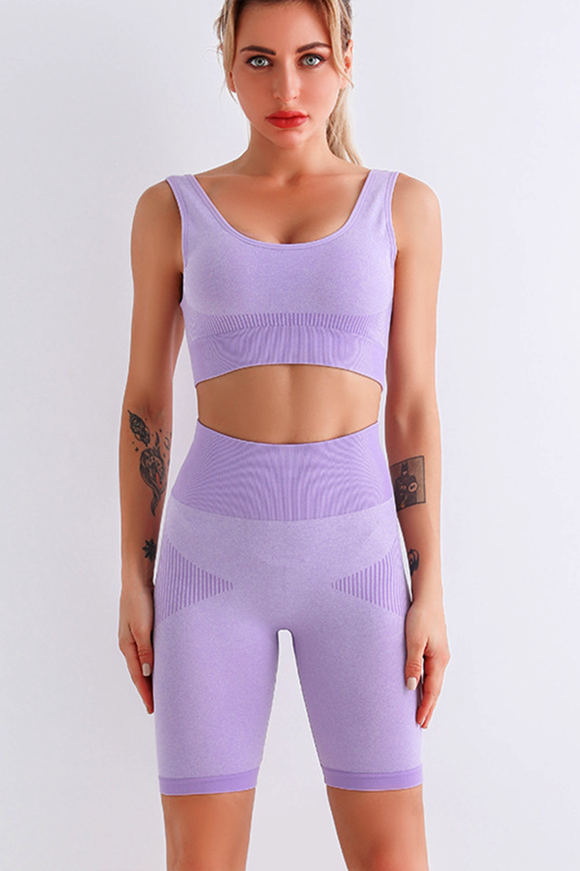 BOLTACTIVE™ FlexFit Sports Bra & Shorts Set – Women’s Workout Outfit