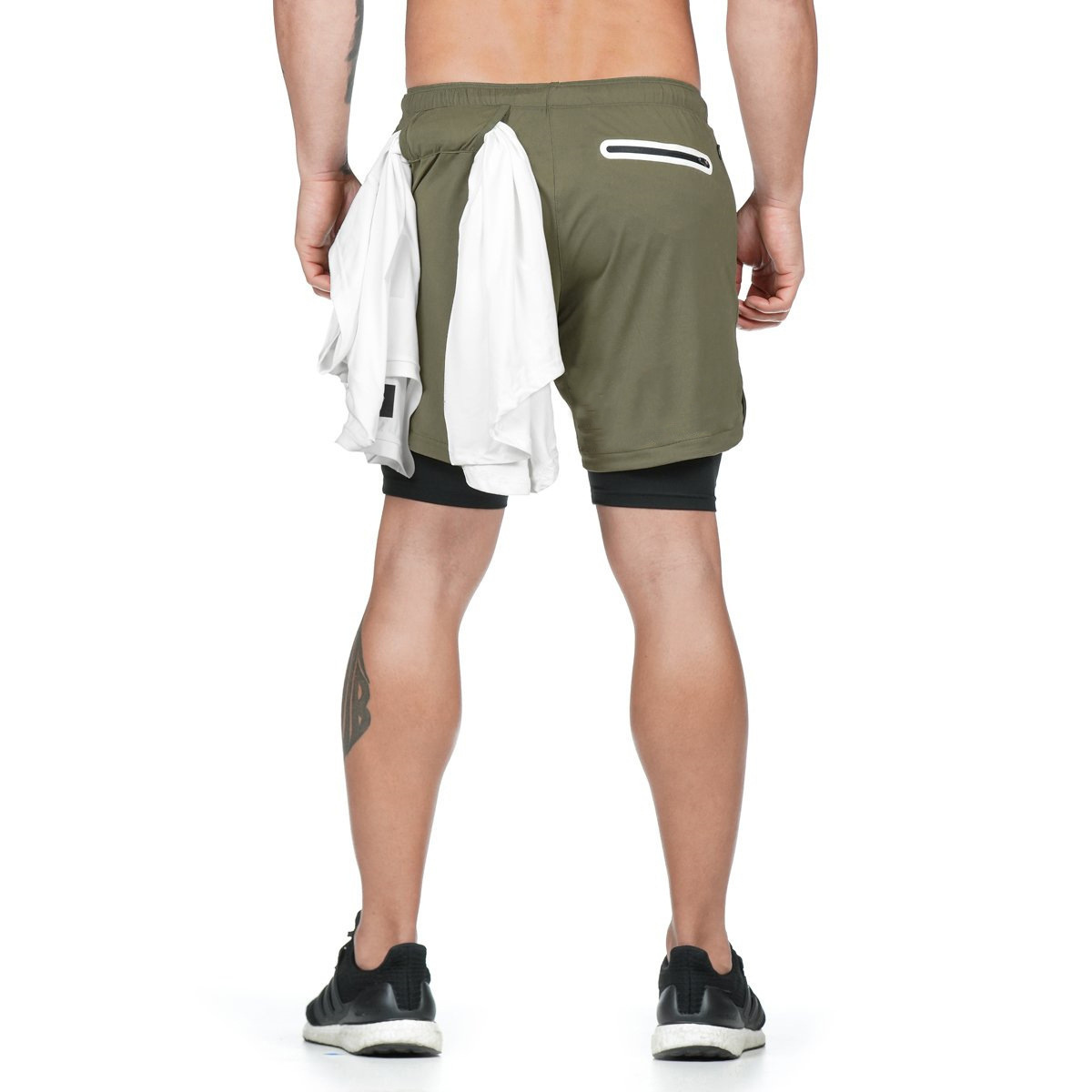 BOLTACTIVE™ DualFlex 2-in-1 Men’s Running Shorts – Quick Dry Workout Shorts