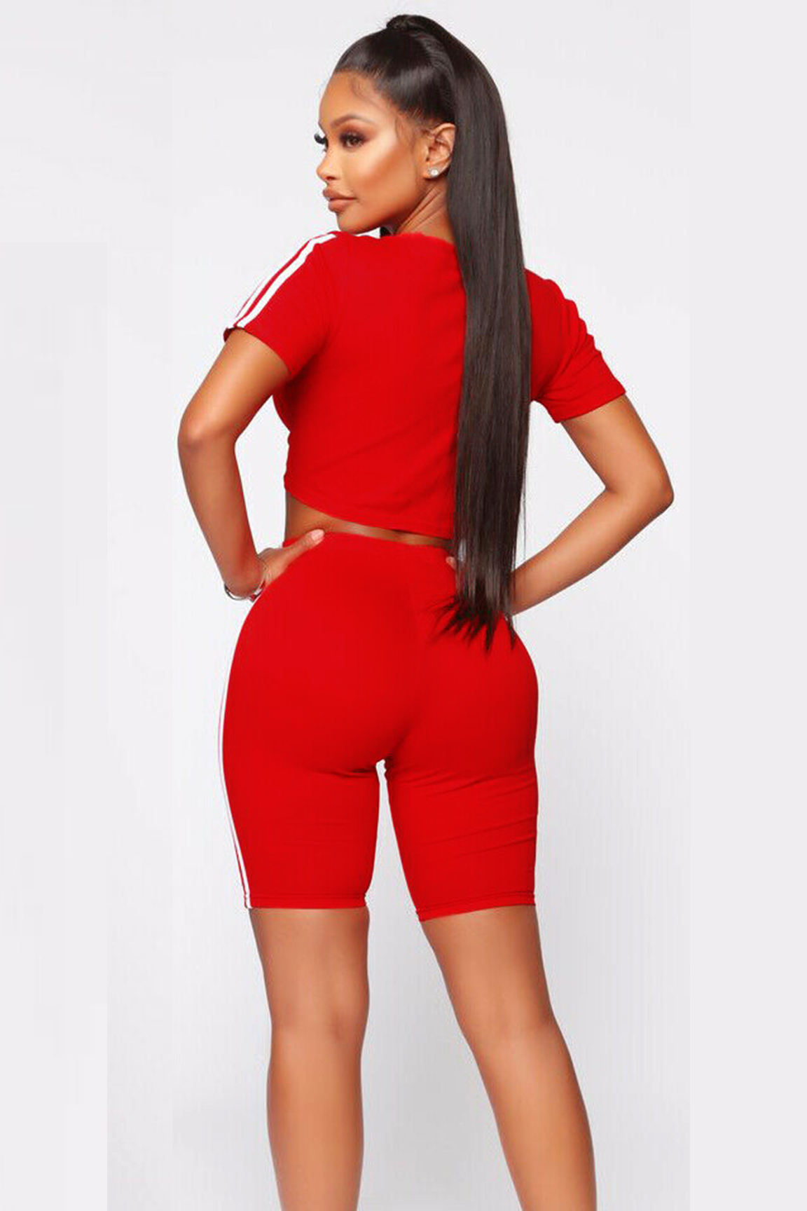 BOLTACTIVE™ Striped Flex Two-Piece Sportswear Set – Women’s Activewear