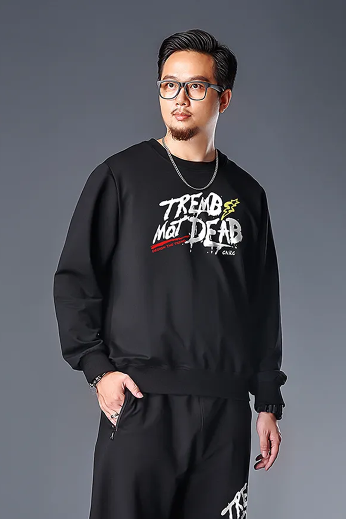 BOLTACTIVE™ MaxEase Printed Tracksuit – Plus Size Men’s Sweat Set