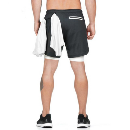 BOLTACTIVE™ DualFlex 2-in-1 Men’s Running Shorts – Quick Dry Workout Shorts
