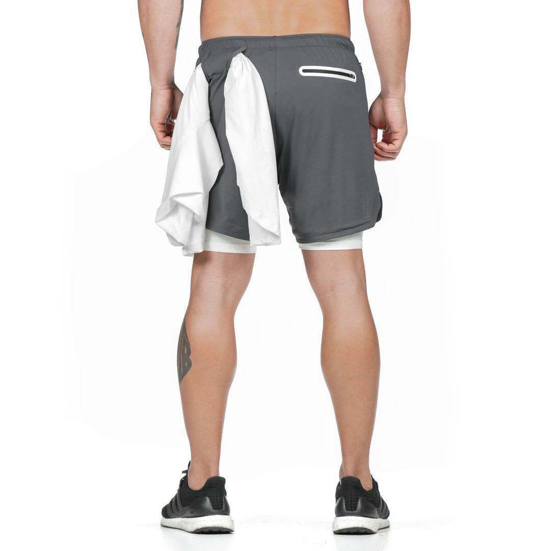BOLTACTIVE™ DualFlex 2-in-1 Men’s Running Shorts – Quick Dry Workout Shorts