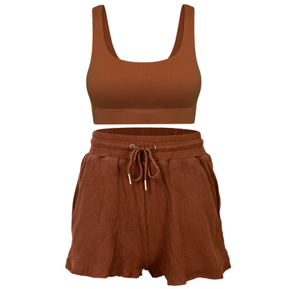 BOLTACTIVE™ FlowFit Yoga & Gym Two-Piece Set — Women’s Loose Short Sleeve & Shorts