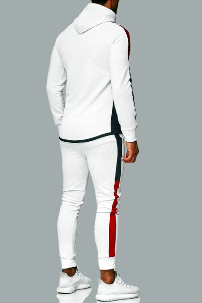 BOLTACTIVE™ UrbanStripe Casual Tracksuit – Men’s Color Block Sport Set