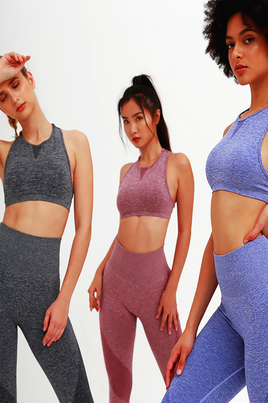 BOLTACTIVE™ Seamless MeshFlex Yoga Fitness Set – Women’s Breathable Workout Suit