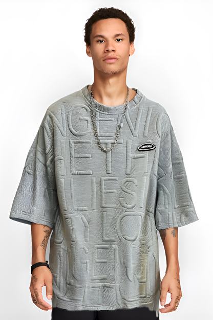 BOLTACTIVE™ RetroScript 3D Tee – Men’s Oversized Summer T-Shirt