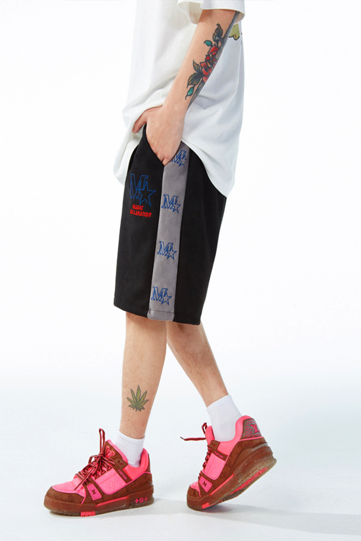 BOLTACTIVE™ StarFlex Embroidered Hip-Hop Shorts - Men’s Loose Trend Shorts