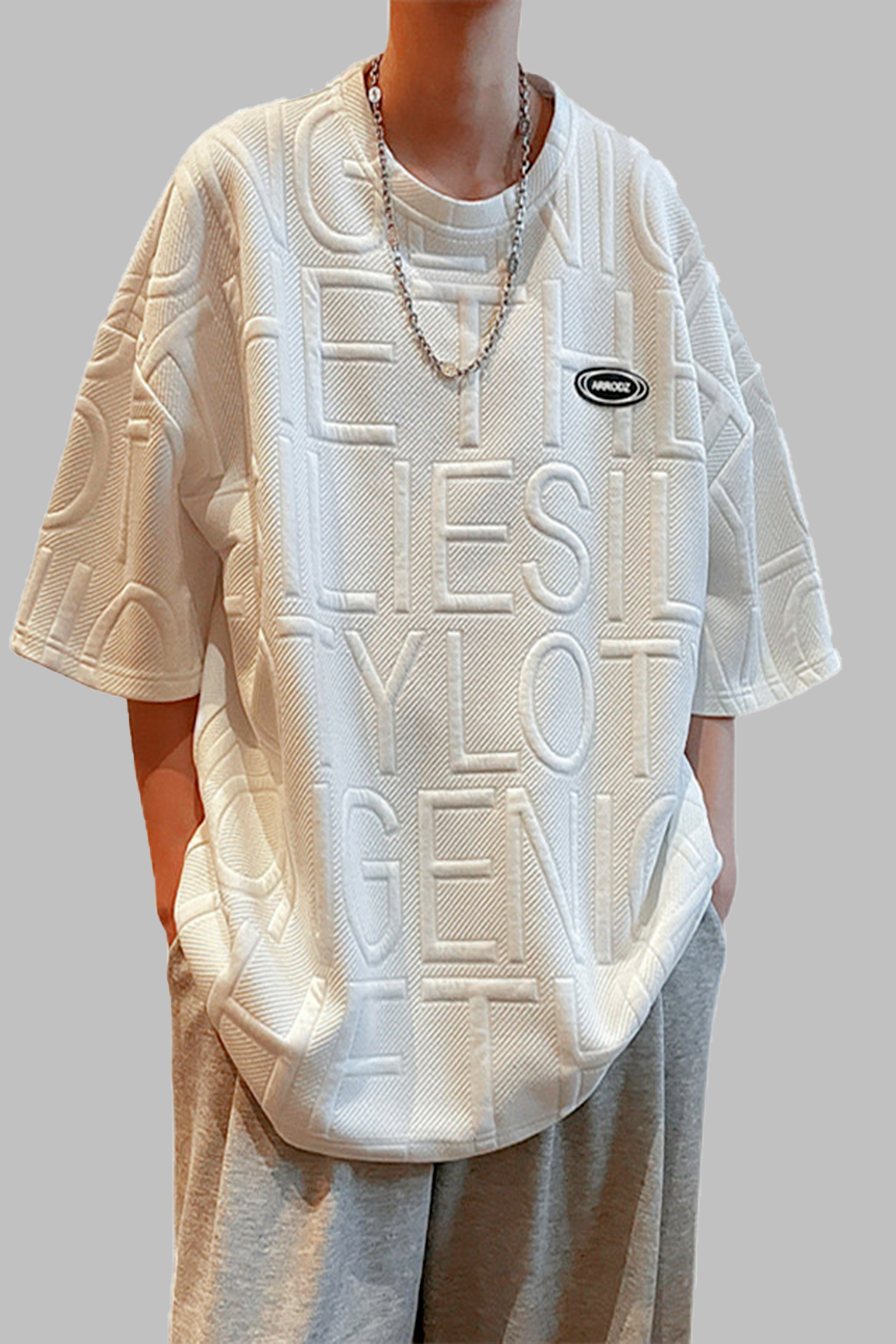 BOLTACTIVE™ RetroScript 3D Tee – Men’s Oversized Summer T-Shirt