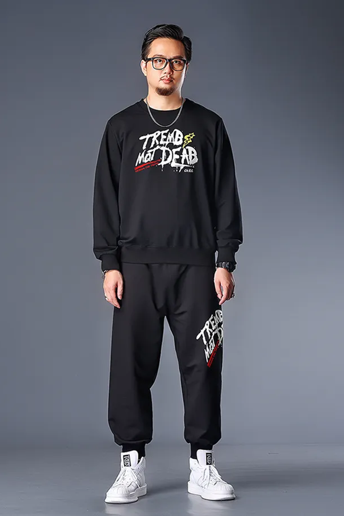 BOLTACTIVE™ MaxEase Printed Tracksuit – Plus Size Men’s Sweat Set