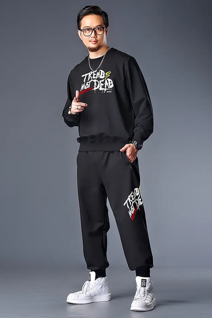 BOLTACTIVE™ MaxEase Printed Tracksuit – Plus Size Men’s Sweat Set