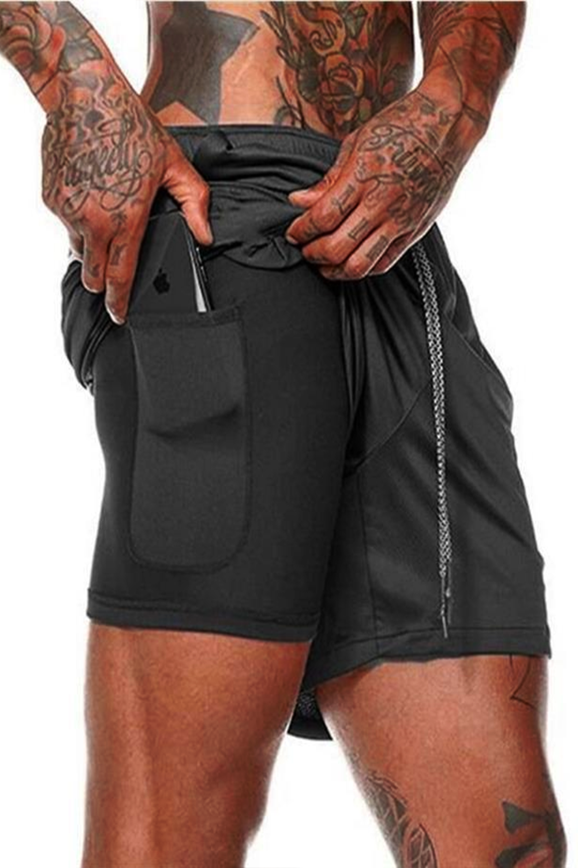 BOLTACTIVE™ DualFlex 2-in-1 Men’s Running Shorts – Quick Dry Workout Shorts