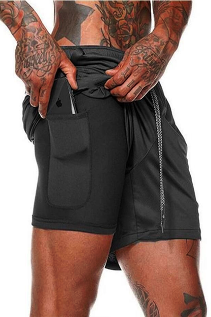 BOLTACTIVE™ DualFlex 2-in-1 Men’s Running Shorts – Quick Dry Workout Shorts