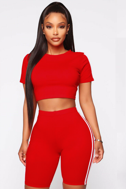 BOLTACTIVE™ Striped Flex Two-Piece Sportswear Set – Women’s Activewear