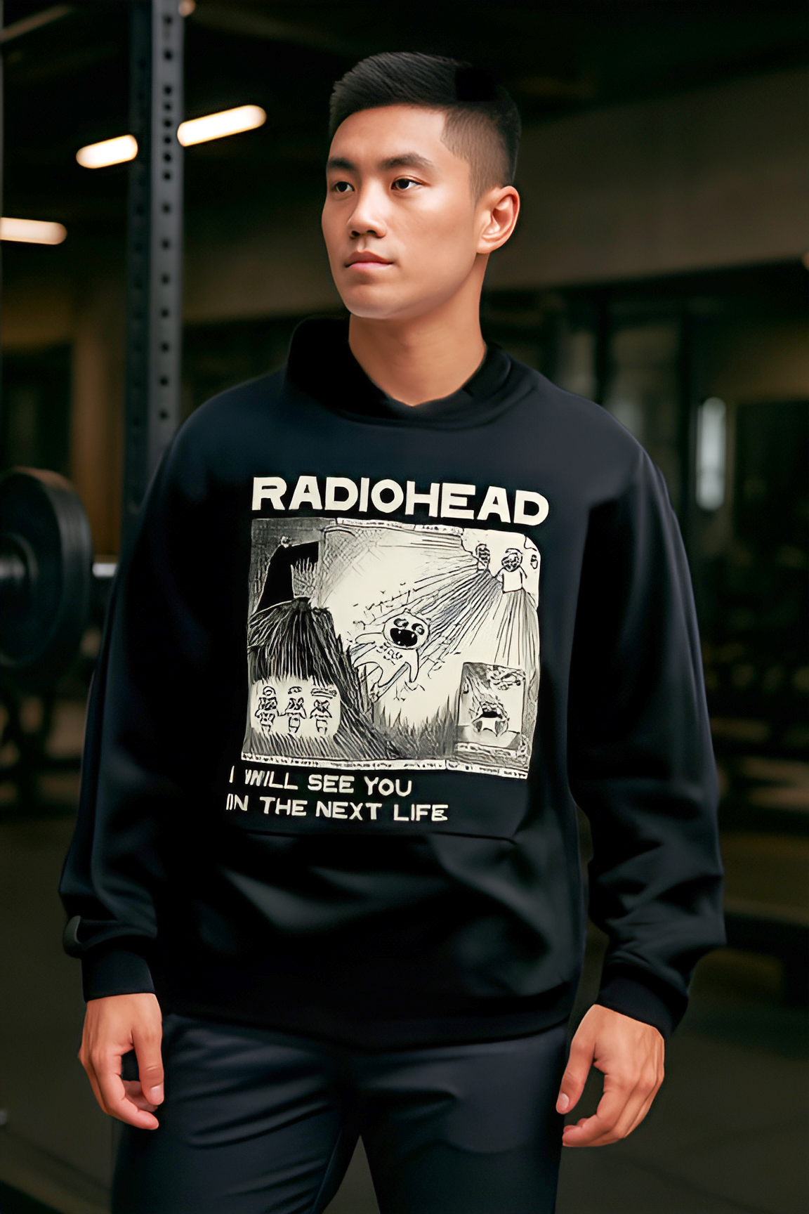 BOLTACTIVE™ RetroWave Radiohead Hoodie – Vintage Oversized Fit