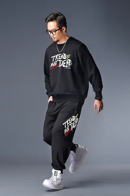 BOLTACTIVE™ MaxEase Printed Tracksuit – Plus Size Men’s Sweat Set